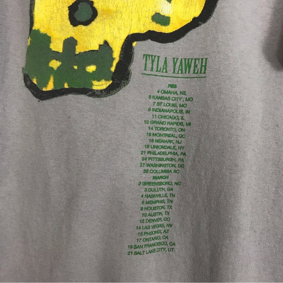 Tyla Yaweh High Concert Tour Merch Gray Tee Tshirt Top Short Sleeve Sz Medium - Picture 4 of 7